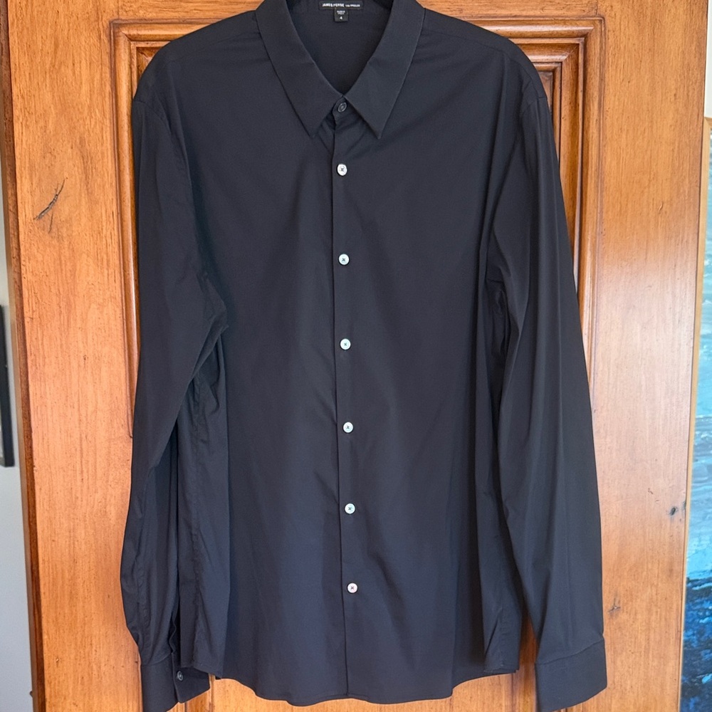 James Perse Classic Black Dress Shirt